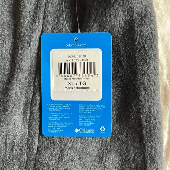 Mens NWT Columbia Steens Mountain Gray Vest size XL - Picture 5 of 14